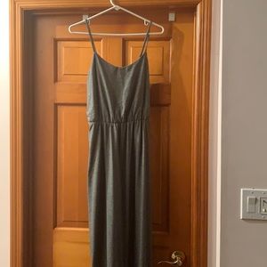 Gray casual maxi dress